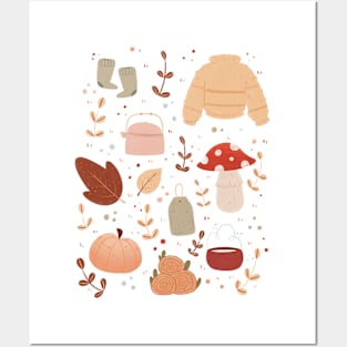 Autumn doodles Posters and Art